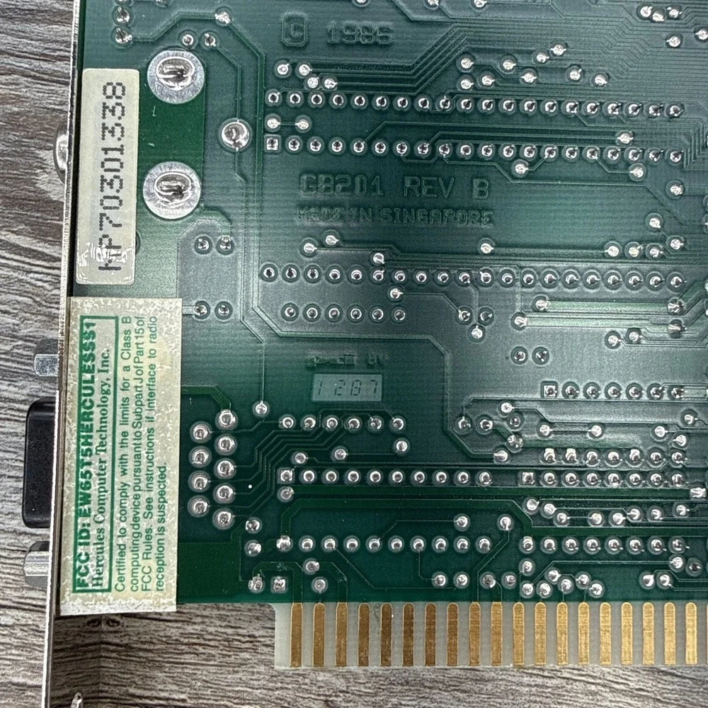 HERCULES COMPUTER TECHNOLOGY, HGC, GRAPHICS CARD GB201 REV B - Untested / Parts